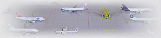 Modell mit Flugzeugen
